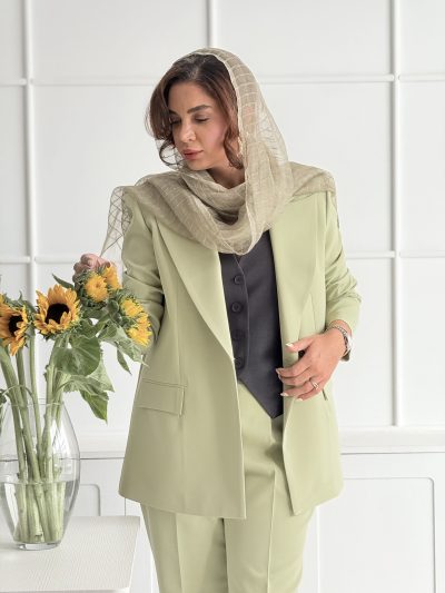 کت تک زنانه chic | زنیر - پسته ایی, سایز-۱مناسب-۳۶،۳۸